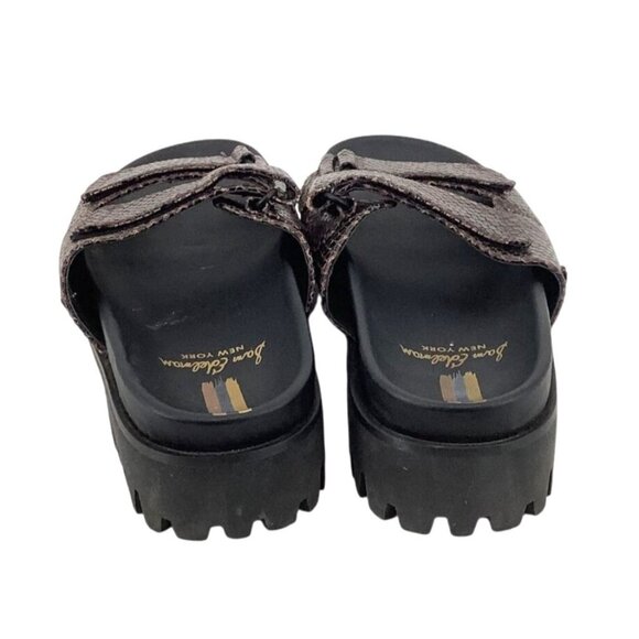 Sam Edelman Womens Brown Snake Print Slide Sandals Straps & Black Sole Size 8.5 - Picture 5 of 10